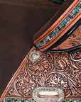 Hilason Western Horse Trail Barrel Racing American Leather Saddle Brown