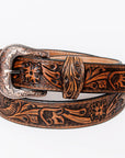 American Darling ADBL112-L Beautifully Hand Tooled Genuine American Leather Belt Men and Women