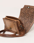 American Darling ADBG1229 Hand Tooled Genuine Leather women bag western handbag purse