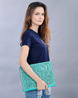 American Darling Hand Tooled Genuine Leather Women Bag Western Handbag Purse