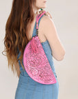 American Darling Clutch Hand Tooled Genuine Leather Women Bag Western Handbag Purse