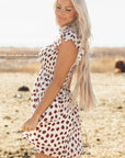 Elliott Flutter Sleeve Smocked Bodice Short Dress