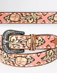 American Darling ADBLF213-L Beautifully Hand Tooled Genuine American Leather Belt Men and Women