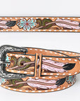 American Darling ADBLF152-L Beautifully Hand Tooled Genuine American Leather Belt Men and Women