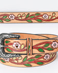 American Darling Beautifully Hand Tooled Genuine American Leather Belt Men and Women