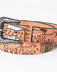 American Darling Beautifully Hand Tooled Genuine American Leather Belt Men and Women