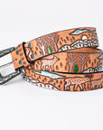American Darling Beautifully Hand Tooled Genuine American Leather Belt Men and Women