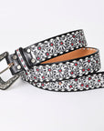 American Darling ADBLF165-L Beautifully Hand Tooled Genuine American Leather Belt Men and Women