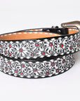 American Darling ADBLF165-L Beautifully Hand Tooled Genuine American Leather Belt Men and Women