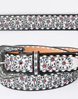 American Darling ADBLF165-L Beautifully Hand Tooled Genuine American Leather Belt Men and Women