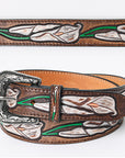 American Darling Beautifully Hand Tooled Genuine American Leather Belt Men and Women