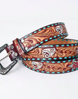 American Darling Beautifully Hand Tooled Genuine American Leather Belt Men and Women