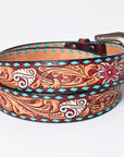 American Darling Beautifully Hand Tooled Genuine American Leather Belt Men and Women