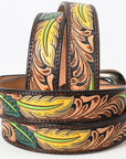 American Darling ADBLF171-M Beautifully Hand Tooled Genuine American Leather Belt Men and Women