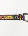 American Darling ADBLF171-M Beautifully Hand Tooled Genuine American Leather Belt Men and Women