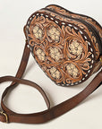 American Darling Canteen Hand Tooled Genuine Leather Women Bag Western Canteen Handbag Purse |