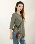 American Darling ADBGA426 Hand Tooled Genuine Leather Women Bag Western Handbag Purse