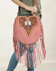 American Darling Hand Tooled Genuine Leather Women Bag Western Handbag Purse