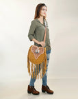American Darling Hand Tooled Genuine Leather Women Bag Western Handbag Purse