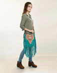 American Darling Hand Tooled Genuine Leather Women Bag Western Handbag Purse