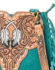 American Darling Hand Tooled Genuine Leather Women Bag Western Handbag Purse