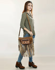 American Darling ADBGA435 Hand Tooled Genuine Leather Women Bag Western Handbag Purse