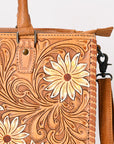 American Darling Briefcase Hand Tooled Genuine Leather Women Bag Western Handbag Purse