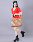 American Darling Briefcase Hand Tooled Genuine Leather Women Bag Western Handbag Purse