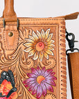 American Darling Briefcase Hand Tooled Genuine Leather Women Bag Western Handbag Purse