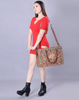 American Darling Briefcase Hand Tooled Genuine Leather Women Bag Western Handbag Purse