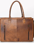 American Darling Briefcase Hand Tooled Genuine Leather Women Bag Western Handbag Purse