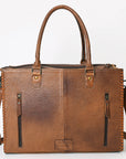 American Darling Briefcase Hand Tooled Genuine Leather Women Bag Western Handbag Purse