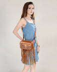 American Darling ADBG1247 Hand Tooled Genuine Leather Women Bag Western Handbag Purse