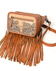 American Darling ADBG1247 Hand Tooled Genuine Leather Women Bag Western Handbag Purse