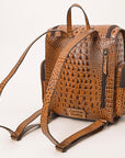 American Darling ADBG1250 Crocodile Embossed Genuine Leather Women Bag Western Handbag Purse