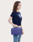 American Darling Jewelry Case Hand Tooled Genuine Leather Women Bag Western Handbag Purse