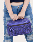 American Darling Jewelry Case Hand Tooled Genuine Leather Women Bag Western Handbag Purse