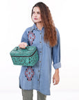 American Darling Jewelry Case Hand Tooled Genuine Leather Women Bag Western Handbag Purse