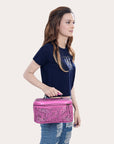 American Darling Jewelry Case Hand Tooled Genuine Leather Women Bag Western Handbag Purse