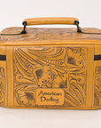 American Darling Jewelry Case Hand Tooled Genuine Leather Women Bag Western Handbag Purse
