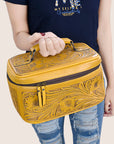 American Darling Jewelry Case Hand Tooled Genuine Leather Women Bag Western Handbag Purse