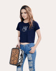 American Darling ADBG1255 Hand Tooled Hair-On Genuine Leather Women Bag Western Handbag Purse