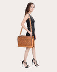 American Darling ADBG1259 Hand Tooled Genuine Leather Women Bag Western Handbag Purse