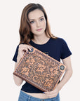 ADBG1266 American Darling Hand Tooled Genuine Leather Women Bag Western Handbag Purse