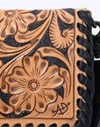 Wallet Hand Tooled Genuine Leather women bag western handbag purse