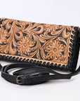 Wallet Hand Tooled Genuine Leather women bag western handbag purse