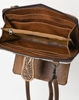 American Darling Hand Tooled Hair On Genuine Leather women bag western handbag purse