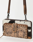 American Darling Hand Tooled Hair On Genuine Leather women bag western handbag purse