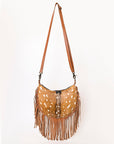 American Darling Hand Tooled Hair On Genuine Leather women bag western handbag purse