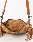 American Darling Hand Tooled Hair On Genuine Leather women bag western handbag purse